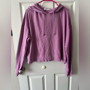 Purple Cropped Hoodie